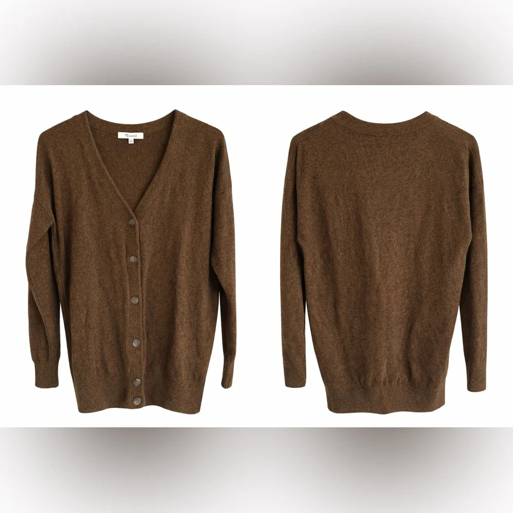 Madewell Brown Merino Wool Blend Cardigan | Cozy Soft Classic | Size XS‎